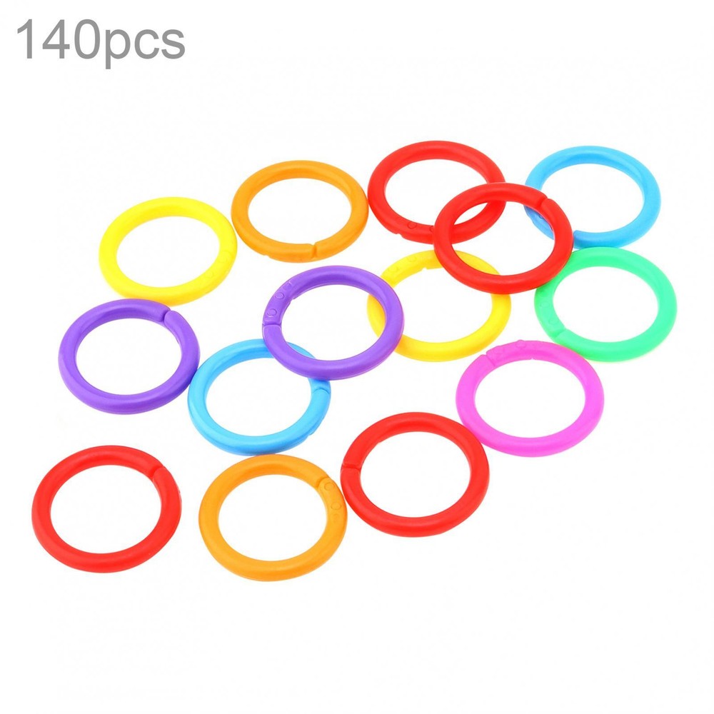 140pcs 20mm Plastic Binder Rings for Cards / Document Stack / Office Use
