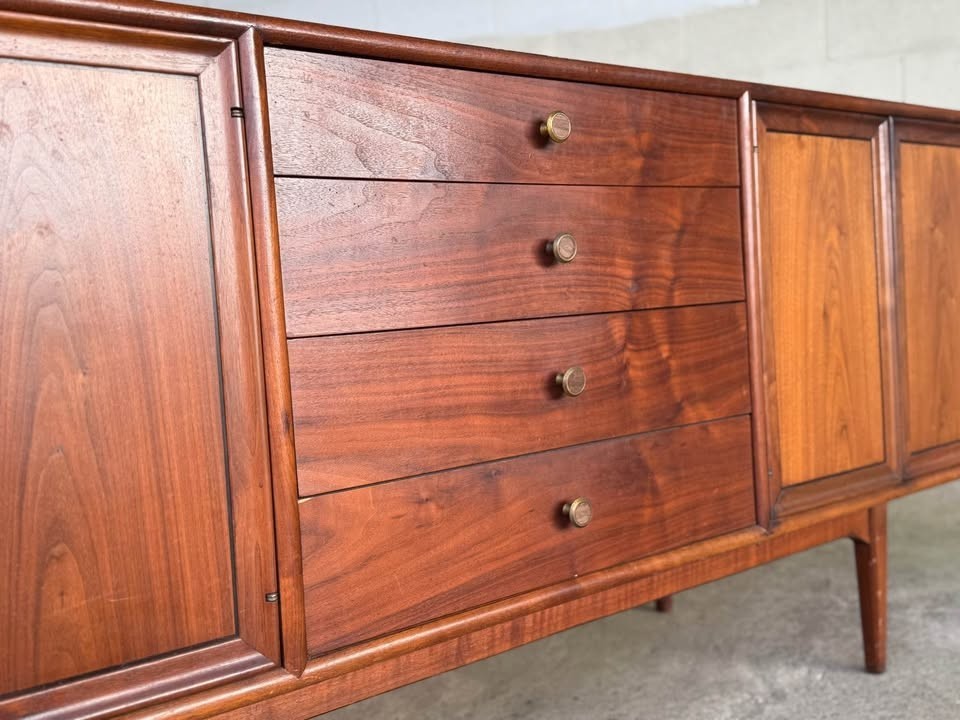 Mid-Century Modern Drexel Declaration Walnut Sideboard