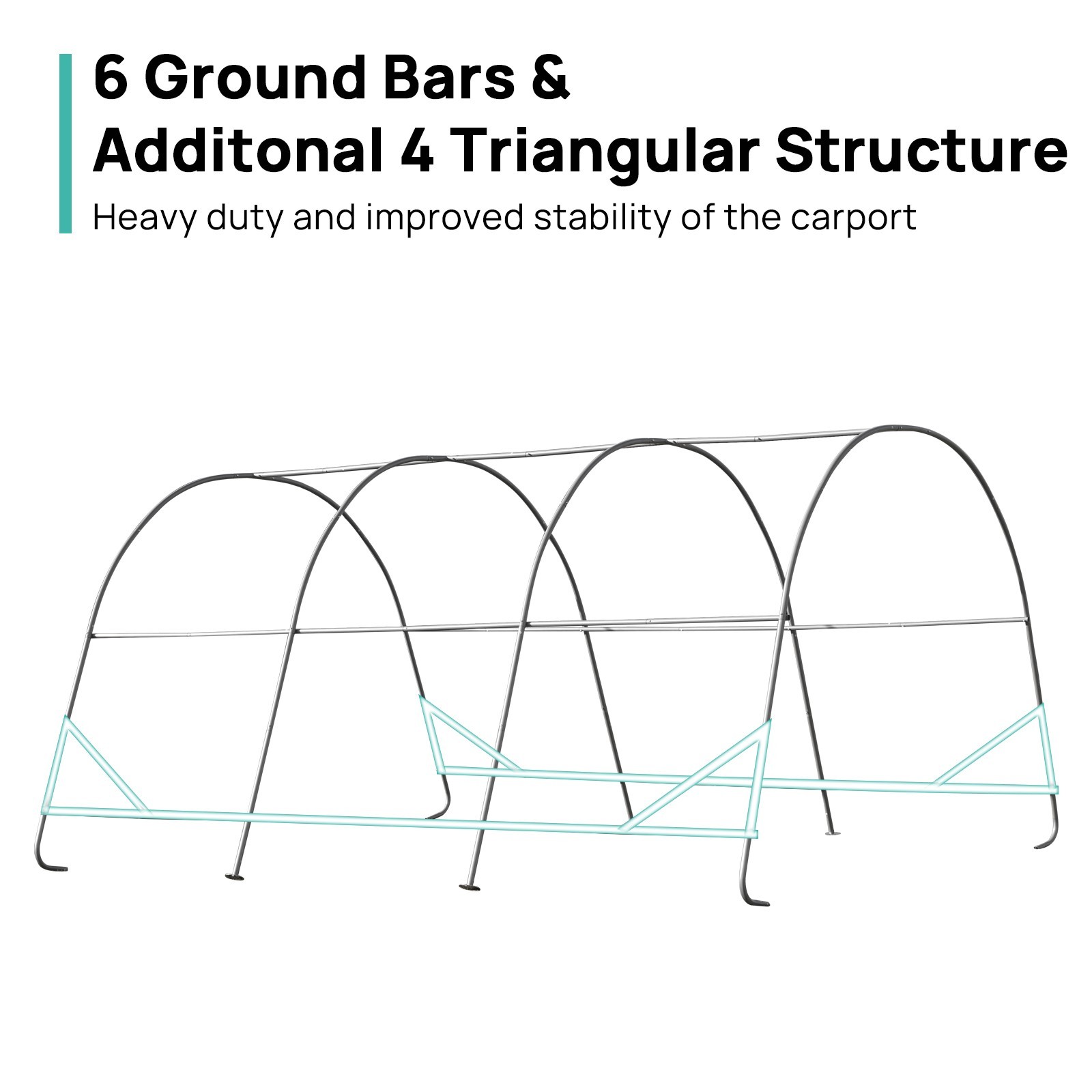 10x15/20ft Carport Heavy Duty Car Tent Garage Canopy Storage Shed Frame & Cover