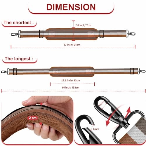 Universal Bag Strap with Ultra-Thick Fixed Breathable Pad 60" Tw01b07