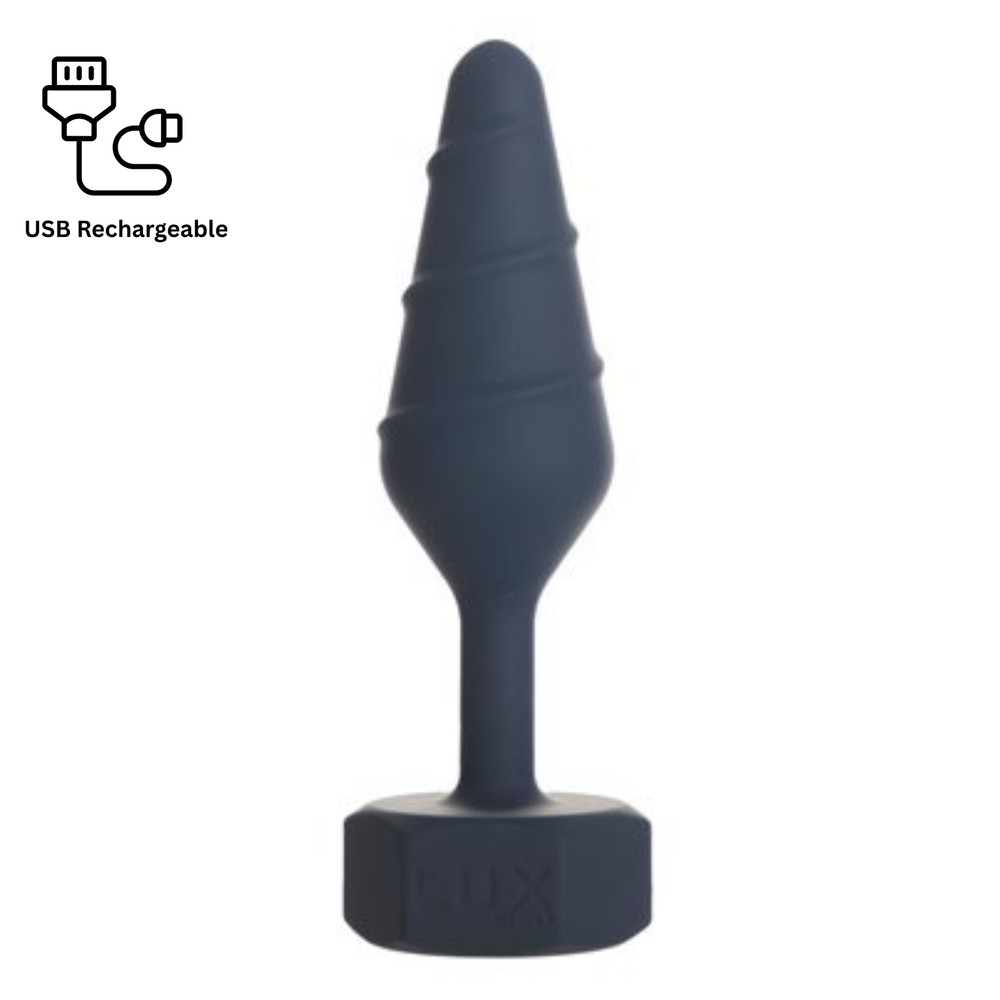 Tapered Tip Silicone Anal Butt Plug Sturdy Flared Base with Removable Vibrator