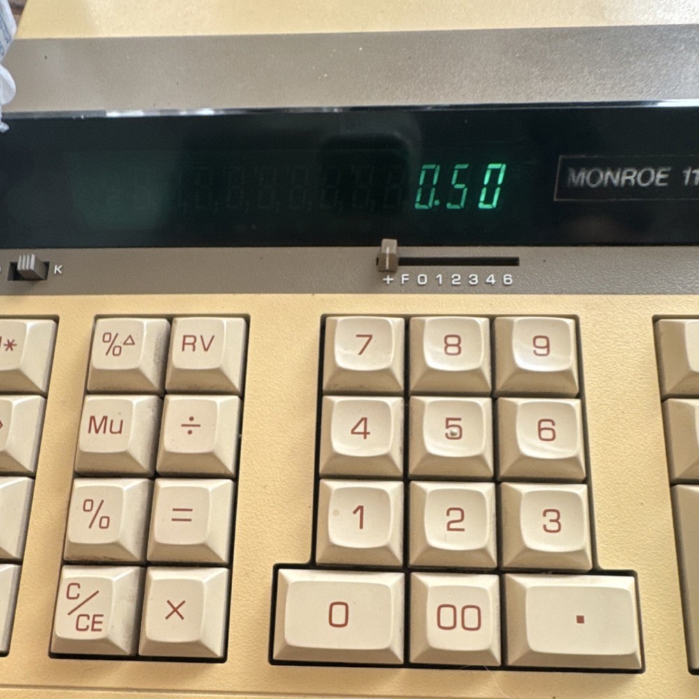 Monroe 1125 Vintage Electronic Display Calculator