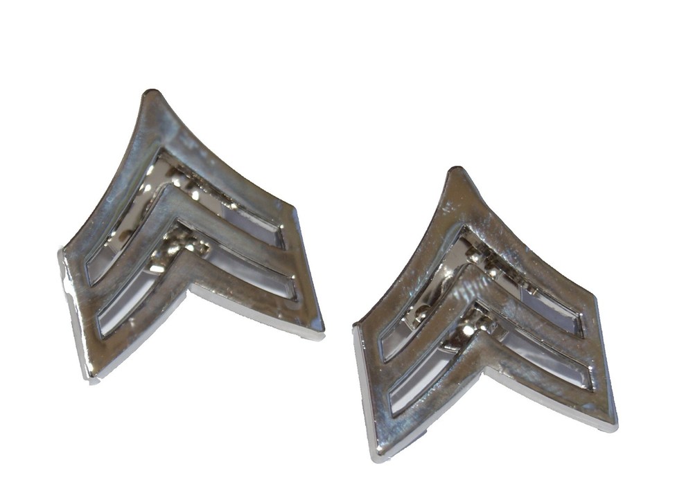 (20 Pack) Silver/Chrome 1" Sergeant Uniform Pins