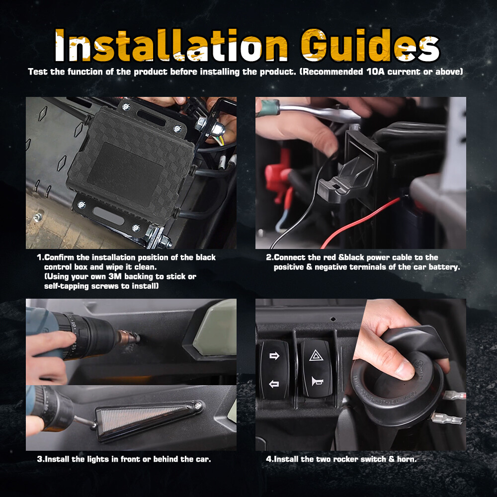 Turn Signal Kit For 2025 Polaris Ranger XP 1000 Northstar Street Legal Plug Play