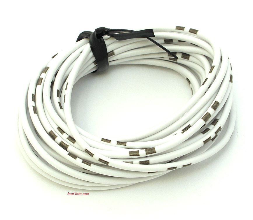 OEM Colored Electrical Wire 18 Gauge - 13' Roll -  White