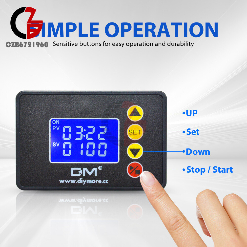 1.37" Digital LCD Microcomputer Relay Time Controller Module DC12/24V AC110-220V