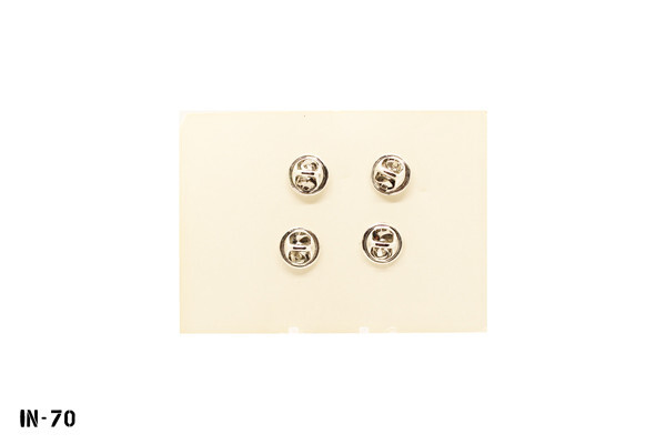 PAIR CPL ~ Corporal Chevron Rank Pins ~ Silver Tone ~ NOS Gemsco USA