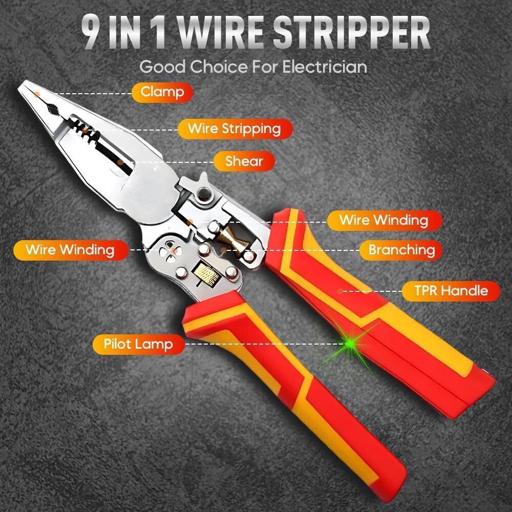 8in1 Wire Stripping Pliers with Electricity Measurement Function Wire Strippers