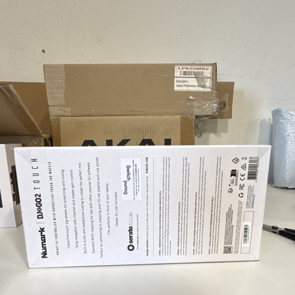 Numark DJ2GO2 Touch Portable Double Deck Controller Touch Jog Wheels Mixer Cue