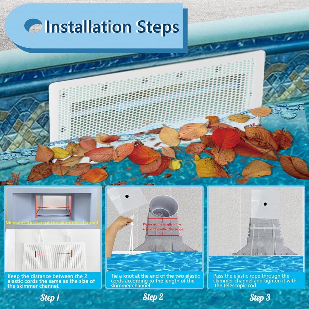Pool Skimmer Leaf Guards For Inground Pools, Rust-Proof Above Ground Pool Skimme