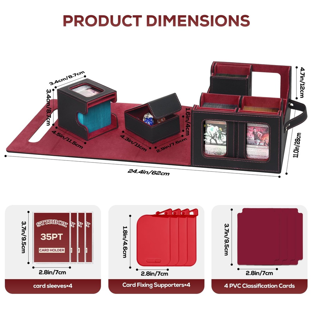 Trading Card Storage Box for MTG, MTG commander deck box，Multi-purpose Deck C...