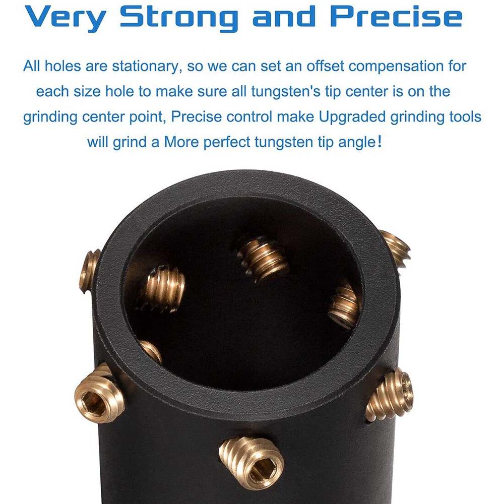 GR-12 Tungsten Electrode Sharpener Grinder Head TIG Welding Multi-Angles Offsets