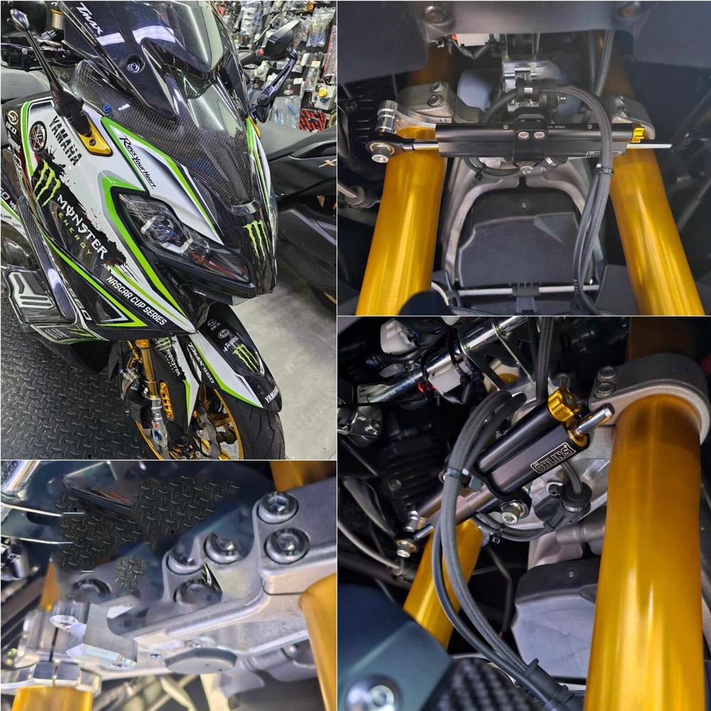 steering damper support for yamaha tmax t-max 530 560 2017+ ohlins hyperpro