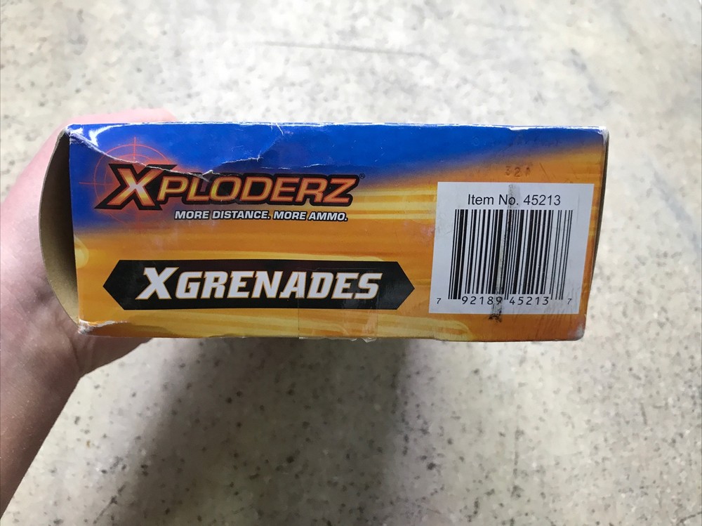 Xploderz Xgrenades 3 Pack Of Reusable Grenades Unopened with 750 xploderz rounds