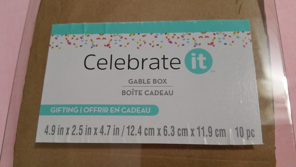 CELEBRATE IT GABLE BOX OPEN PACKAGE WITH 9 GABLE BOXES NEVER USED
