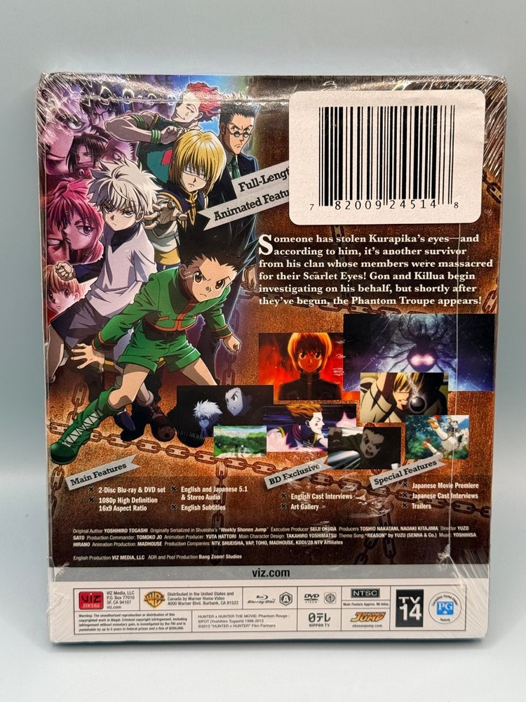 Hunter x Hunter Phantom Rouge Blu-ray DVD Combo Pack 2-Disc Set