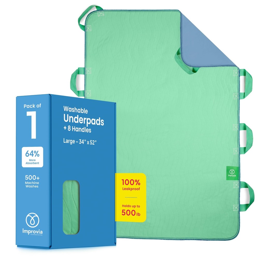 Positioning Bed Pad with 8 Handles, Quick-Drying, Washable, Waterproof for Elder
