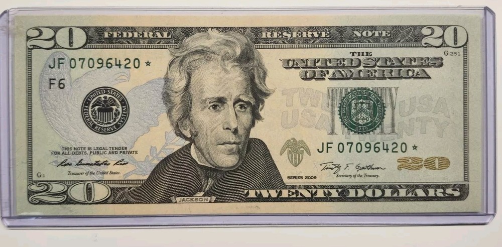 2 CONSECUTIVE 20$ STAR NOTE UNC 6419/20 STAR UNC