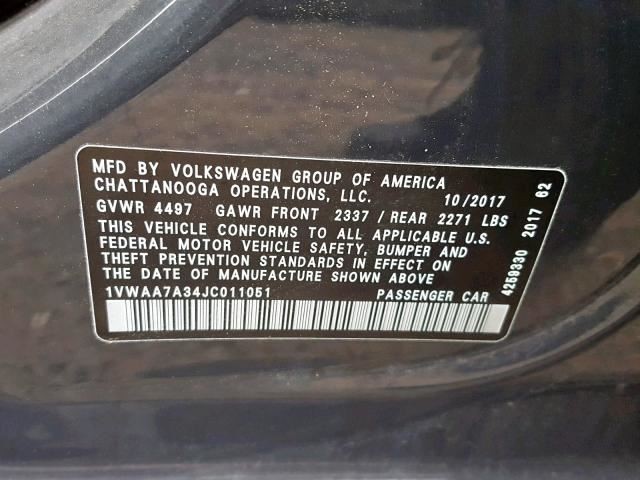 18 19 Volkswagen Passat Front Left Speaker O