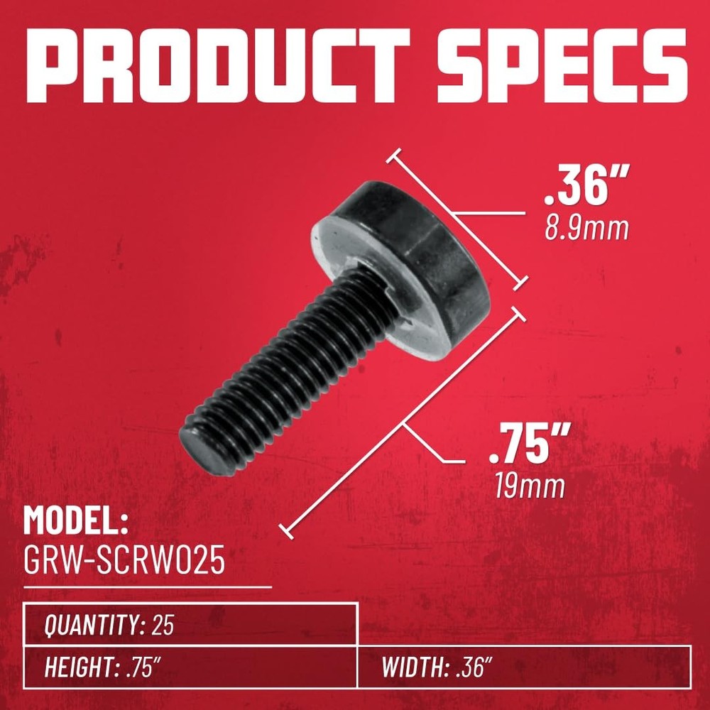 Standard Size Rack Screws 25 Pack High Quality Durable Storage Fasteners