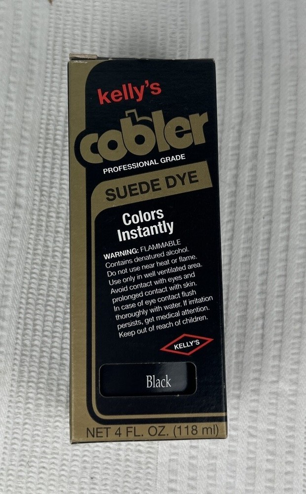 2 Boxes Kelly’s Cobler Suede Dye Black 4FL OZ New In Box