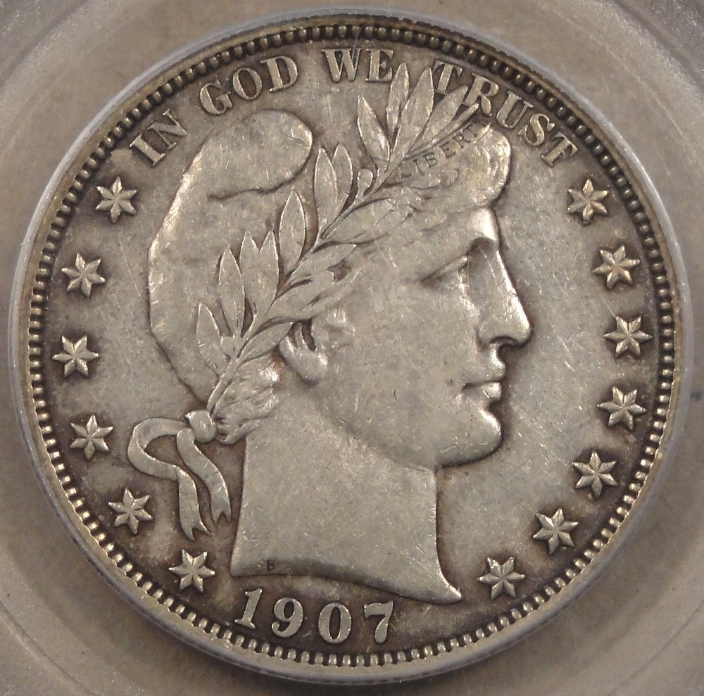 1907 Barber Half Dollar 50c PCGS Certified AU50