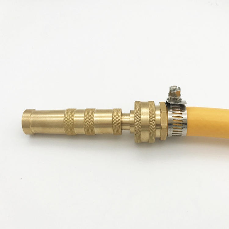 Solid Brass Garden Spray Nozzle 3/4" diameter Adjustable Twist Water Hose