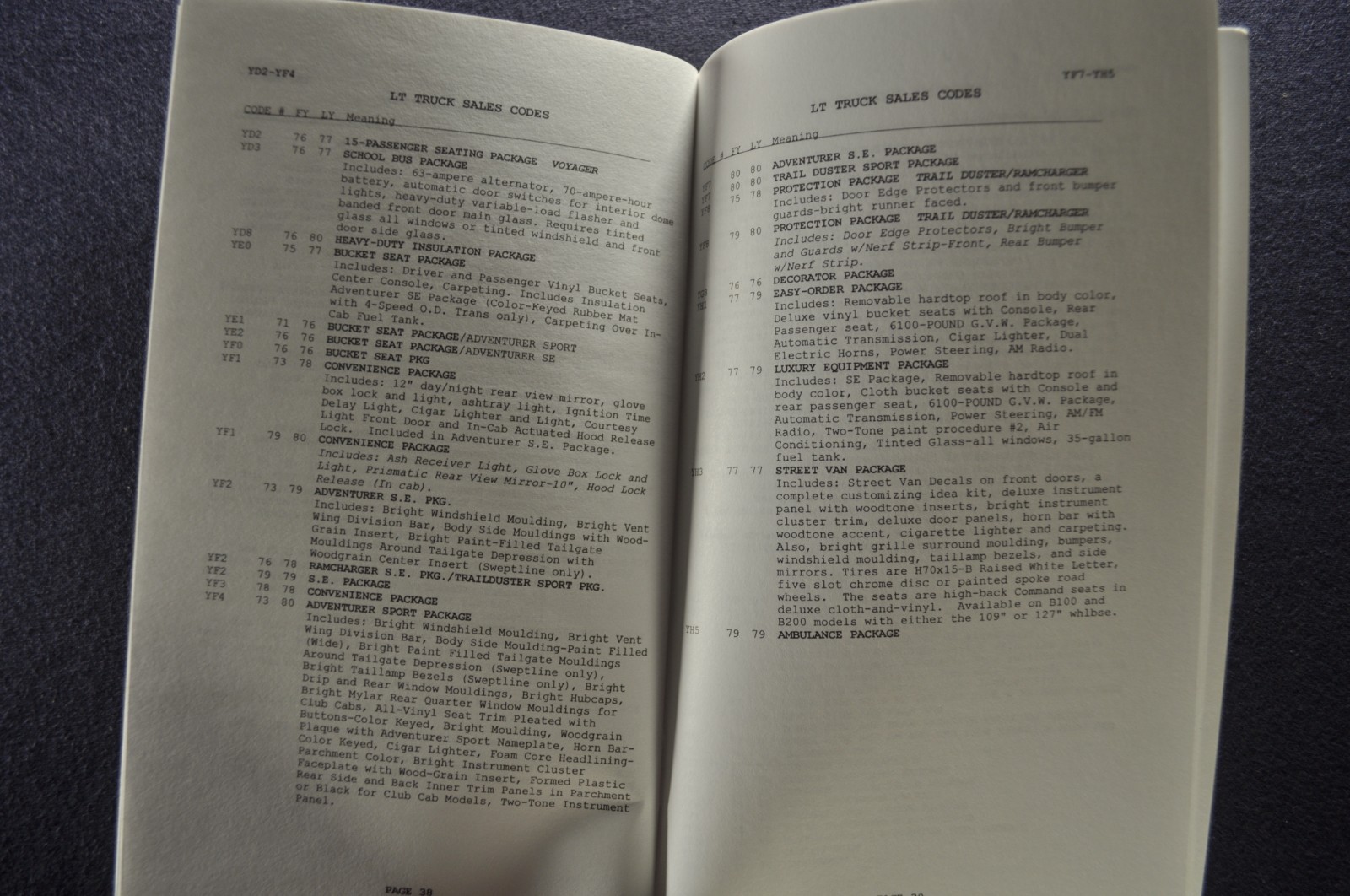 1961-1980 Dodge Pickup Truck ID Code Book D100 200 300 W150 300 Power Wagon