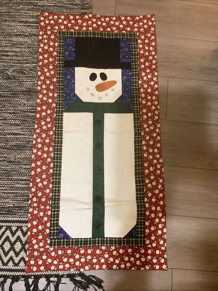 43” X 20.5” Handmade Snowman Wall Hanging/Table Runner