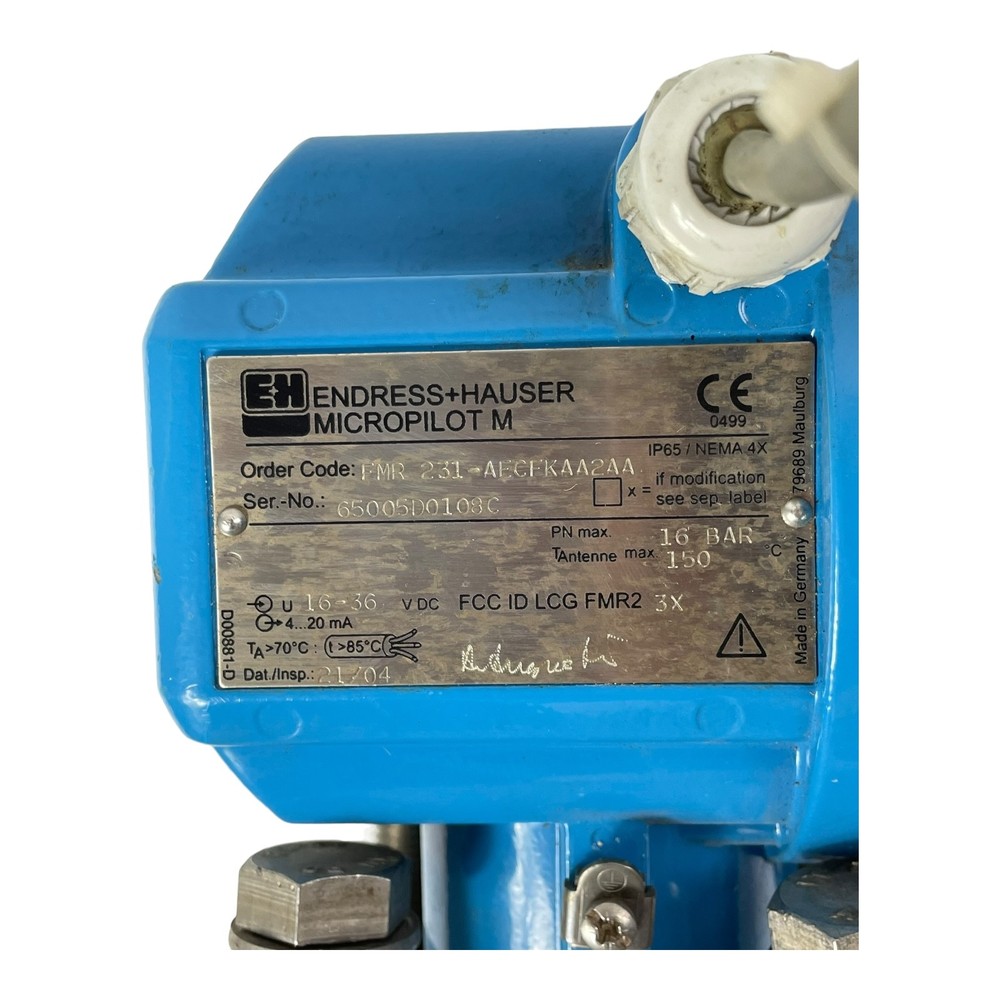 Endress+Hauser FMR 231-AECFKAA2AA Micropilot M Level Sensor -used-