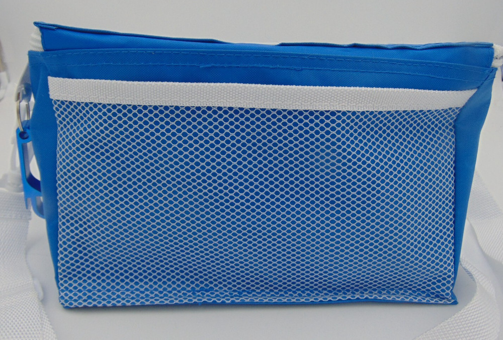 BUD LIGHT Blue Lunchbook Bag Removeable Adjustable Straps Zipper