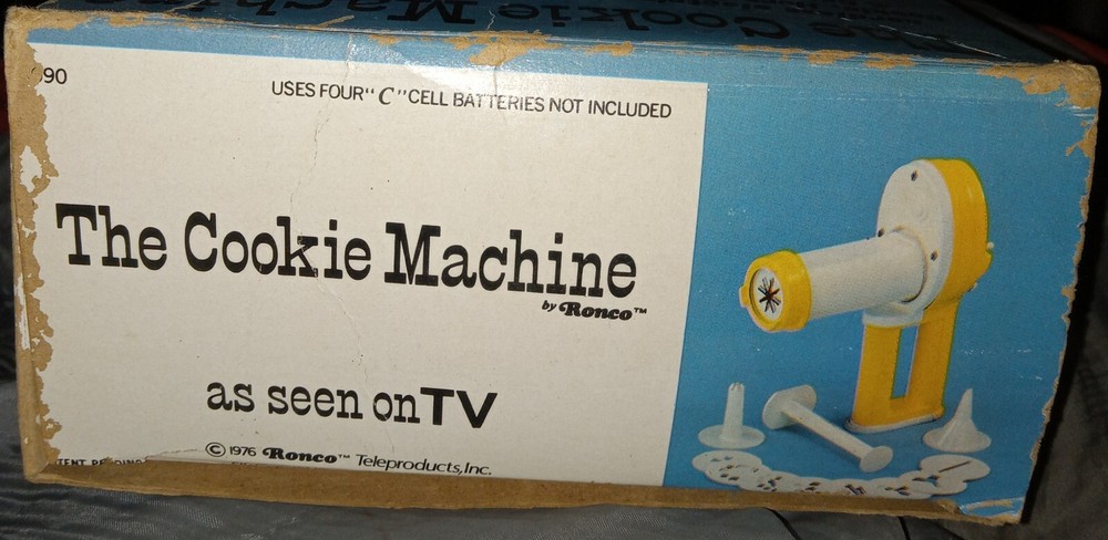 1976 Vtg The Cookie Machine by Ronco Cordless Cookie & Candy Maker.