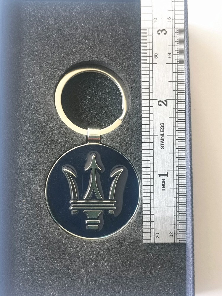 Maserati Black Logo Car Keychain Key Ring Key Chain