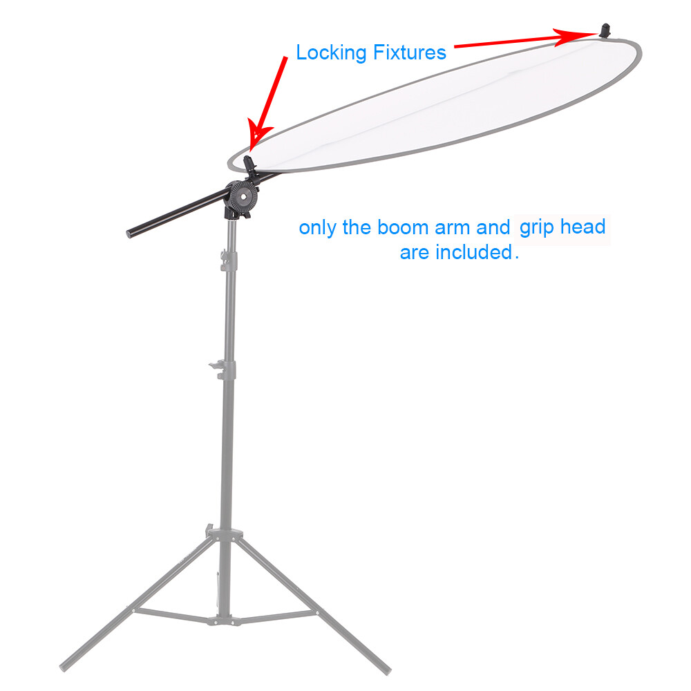 Photography Extendable Reflector Diffuser Holder Stand Boom Arm L1I0
