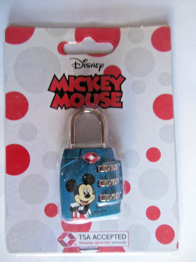 MICKEY MOUSE / Luggage Lock * TSA Accepted & Recognized *FREE SHIPPING