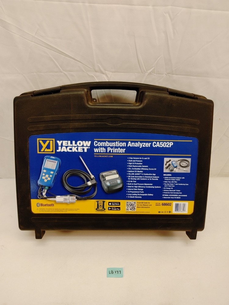 Yellow Jacket CA502P Combustion Analyzer Printer Kit 68602, NEW/Open Box