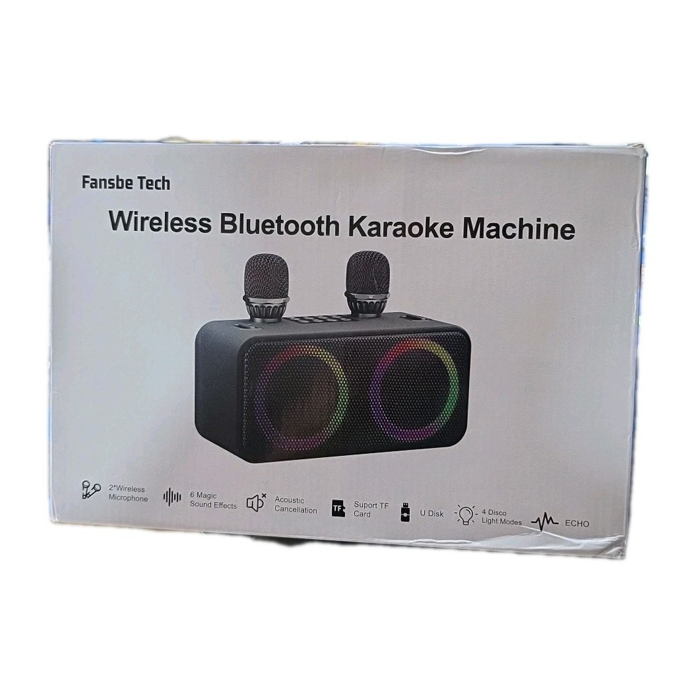 Fansbe Tech Wireless Bluetooth Karaoke Machine NEW (OPEN BOX)