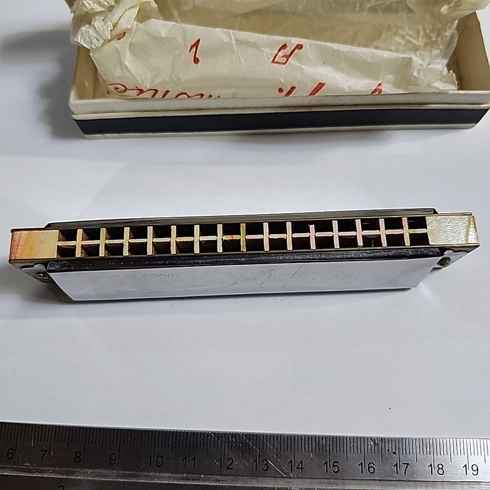 Blessing Wood Harmonica Original Box Multi Color Note