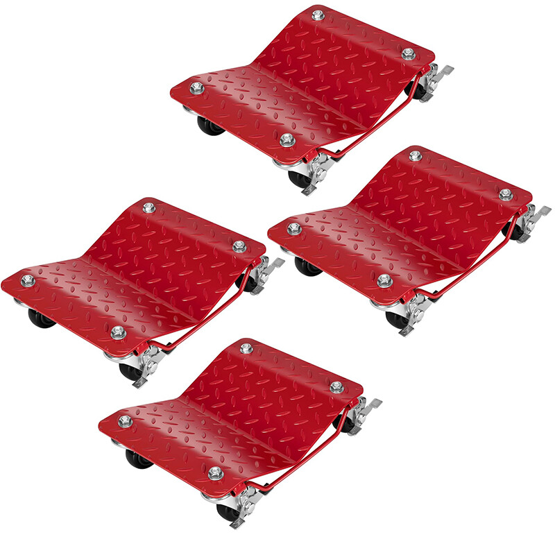 2/4pcs Car Dolly Wheel Heavy Duty Skate Auto Repair Dolly Slide 6000lbs Load