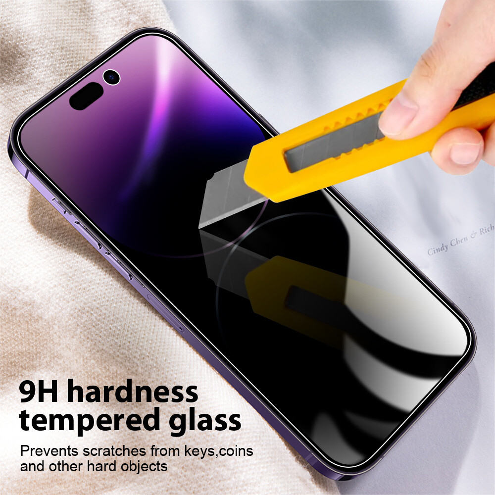 2PCS Privacy Tempered Glass Screen Protector For iPhone 16 15 14 13 12 Pro Max