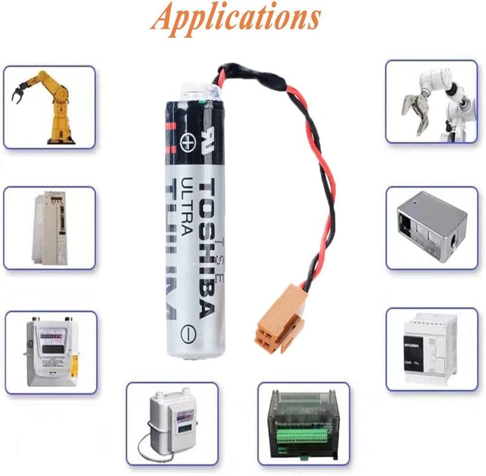 50pcs ER6V 3.6V ER6VC119B ER6VC119A 2400mAh PLC Battery With Plug for TOSHIBA