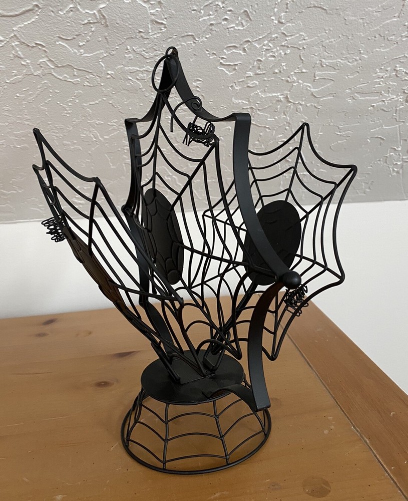 Serving/Display Stand Double Tray Spider Web Spooky Decor Halloween