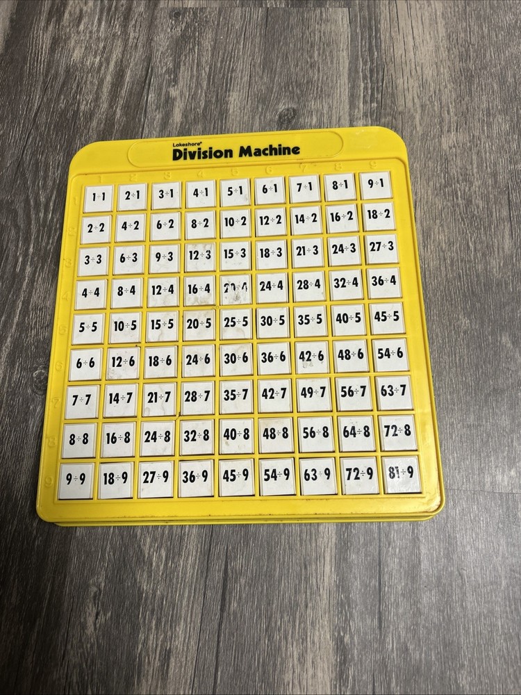 Lakeshore DIVISION MACHINE Teaching Math School Learning Toy Yellow