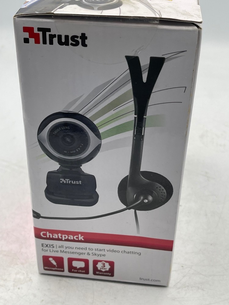 Trust Chatpack 17028 Webcam Headset Bundle USB Black Microphone Plug Play