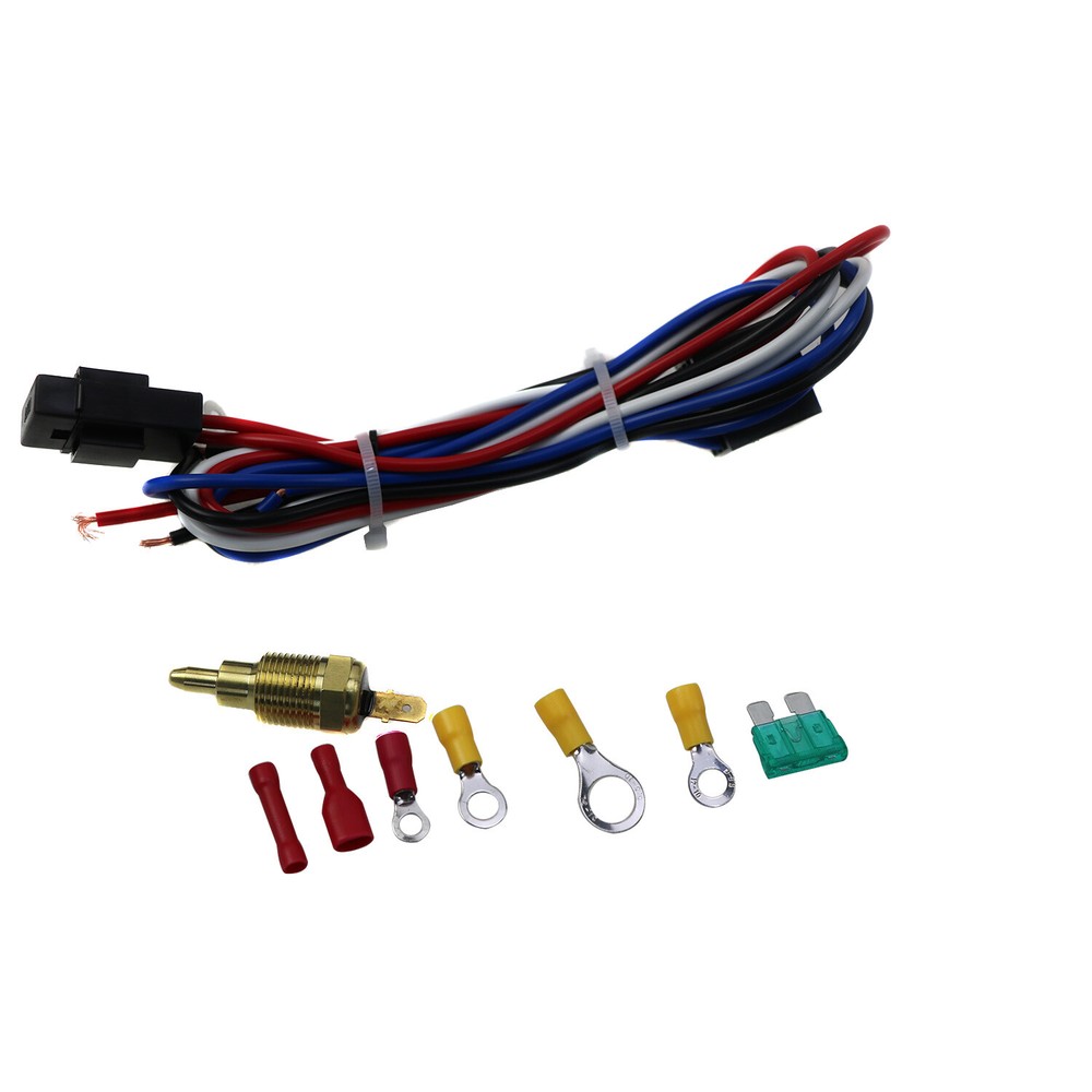 3/8" 175-185 Electric Engine Fan Thermostat Temperature Relay Sensor Switch Kit