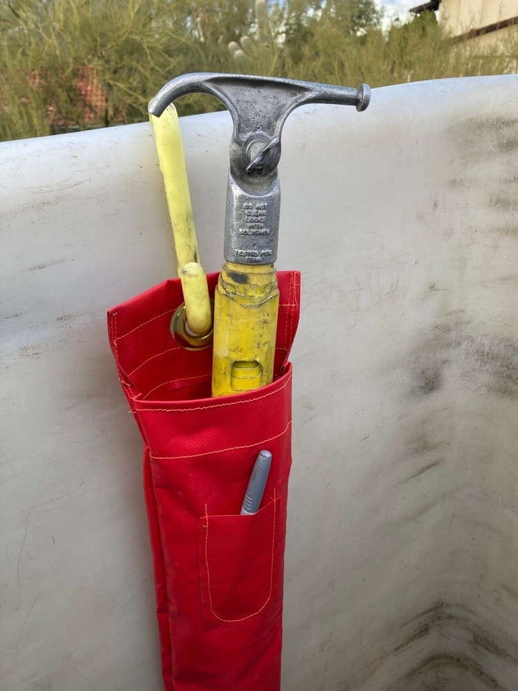 Lineman Bucket Bag, Long Switch Stick Holder, Lineman Ariel Tool,Red