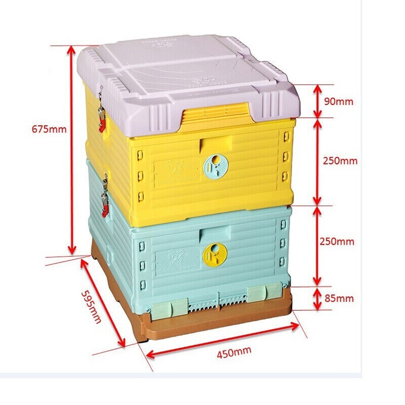 Insulated Plastic Bee Hives Langstroth Bee Hive Beekeeping Boxes House 2-layers