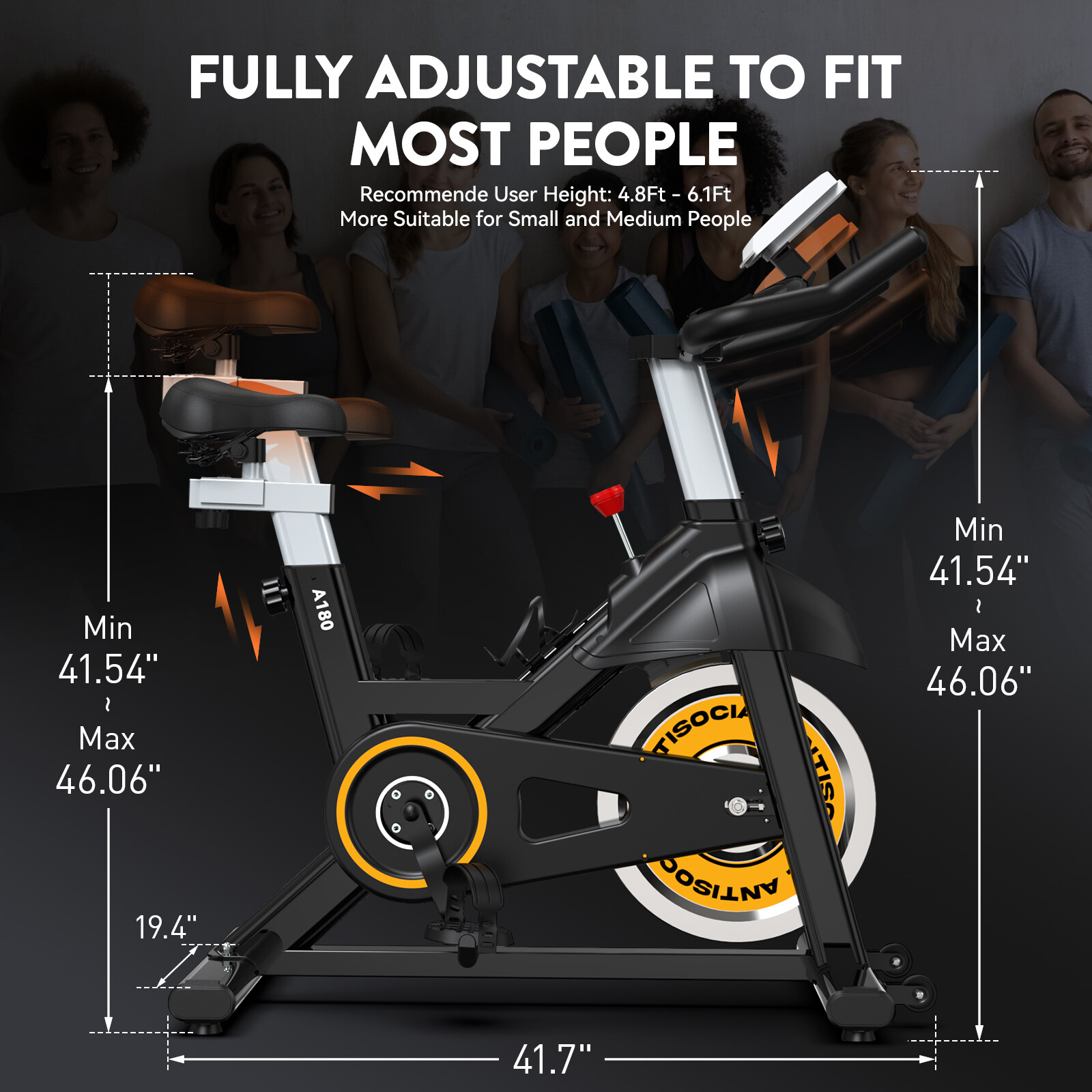 Indoor Cardio Workout Bike Stationary Bike Cycling Fitness Home Exercise Bike