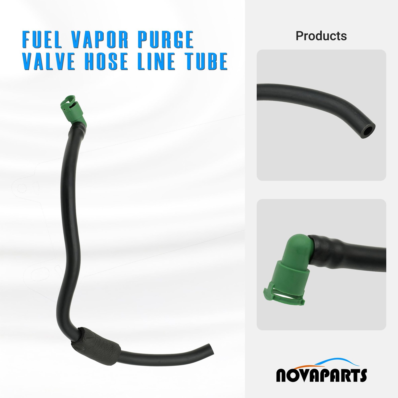 Fuel Vapor Purge Valve Hose Line Tube replacement for F75Z9D289AA Black