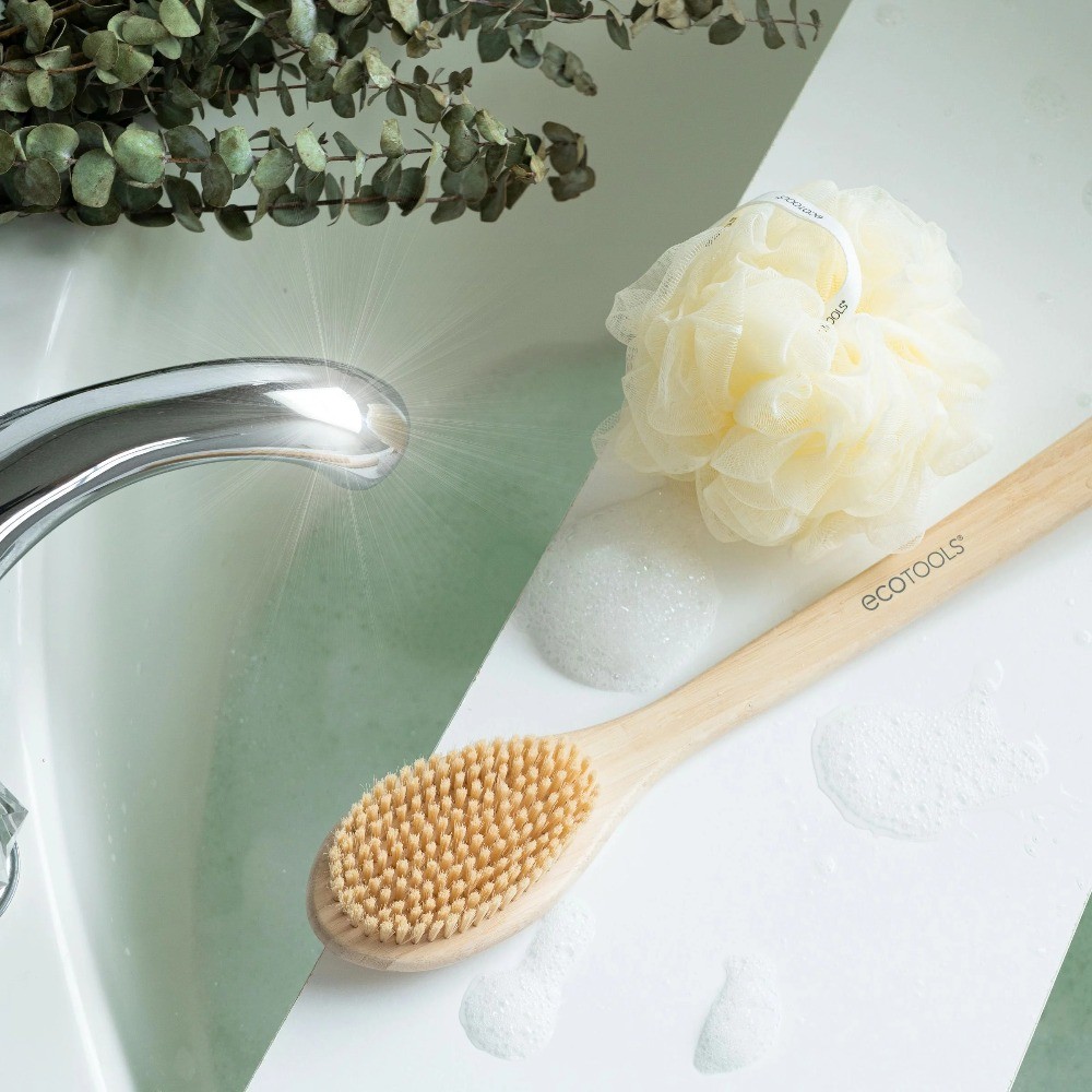 EcoTools Bath Bristle Brush, for Cleansing & Exfoliating, 1 Count